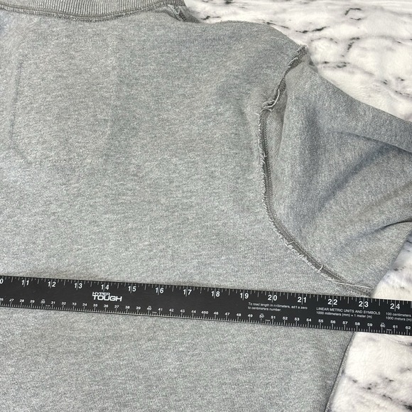 Y2K Abercrombie & Fitch Henley Shirt Long Sleeve Mens XXL Heavy‎ Sweater Gray - Picture 10 of 12